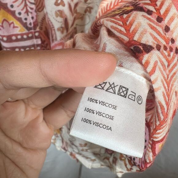 Anthropologie floral boho mixed print patchwork kimono - Picture 5 of 6